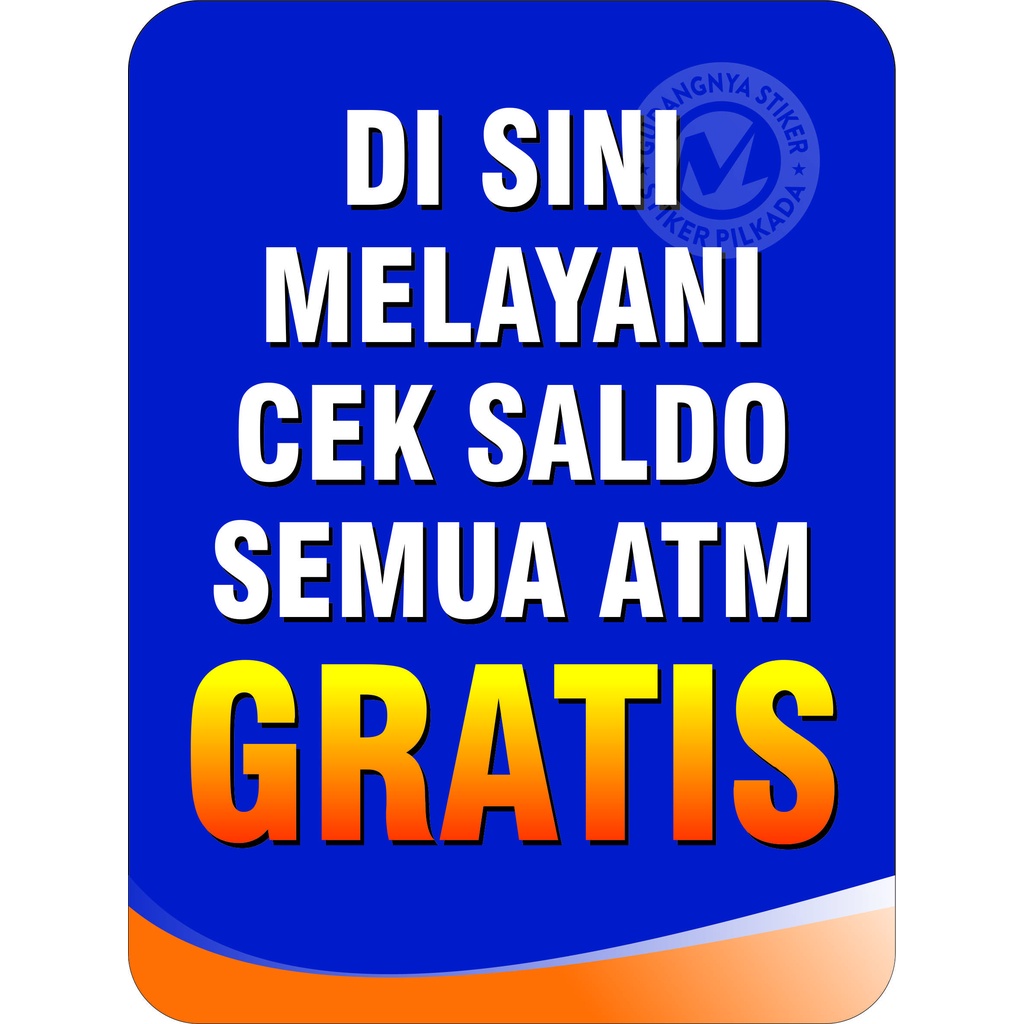 

STIKER VINYL TAHAN AIR TULISAN CEK SALDO GRATIS