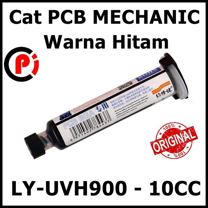 Original Mechanic UV Curable Mask Cat PCB Oil Warna Hitam Black 10cc