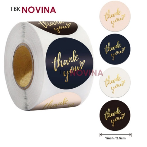 [KODE 106] Stiker Thank You / Label Segel Thank You (10 pcs)