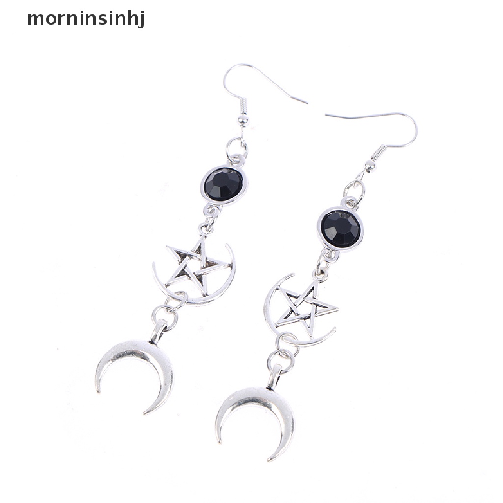 Mornin Kalung Rantai Liontin Bulan Sabitbintang Gaya Gothic Untuk Wanita