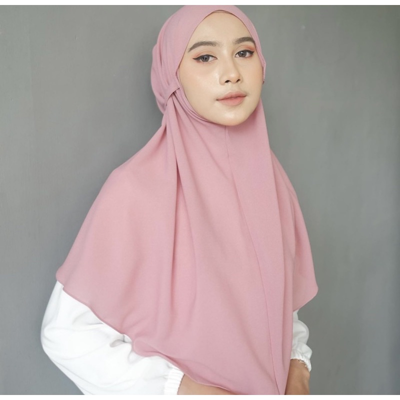 𝐁𝐘 𝐀𝐃𝐈𝐍𝐃𝐀 Bergo Maryam Diamond Jahit Tepi Aisyah Tali Non Pet Hijab Instant Jilbab aida