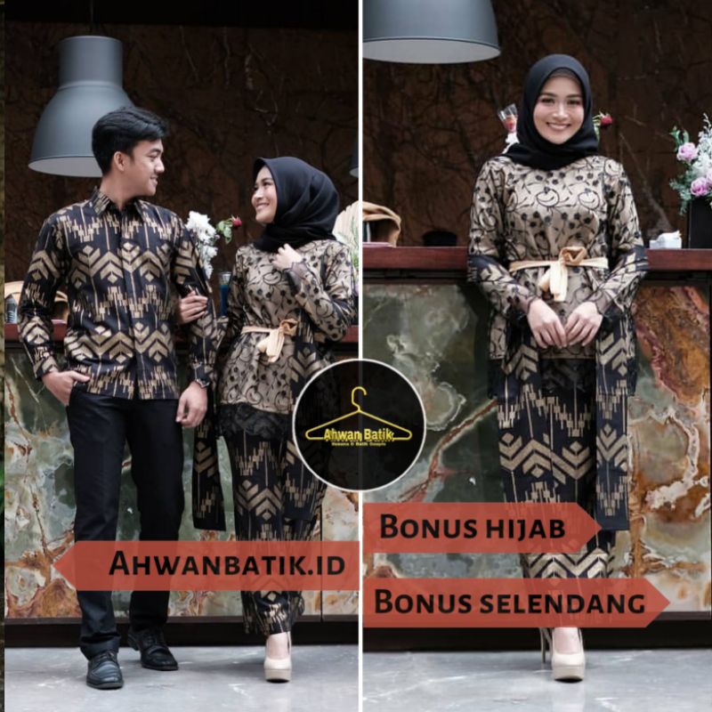 Batik Couple Kebaya Kintana GRATIS JILBAB Kebaya Modern Kebaya Tunangan Lamaran Kebaya wisuda