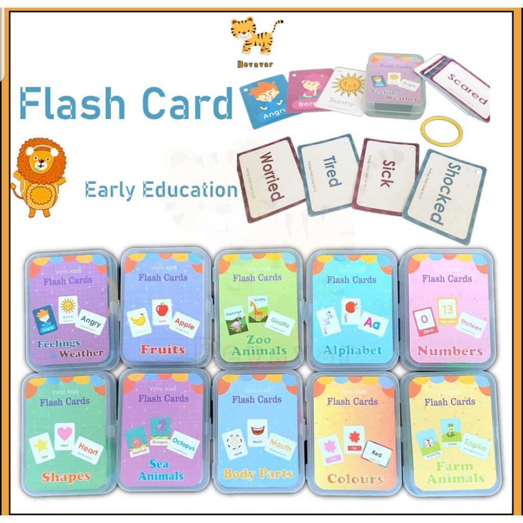 KARTU PINTAR ABJAB HEWAN BUAH ALFABET/FLASH CARD MAINAN ANAK EDUKASI ANAK - BD