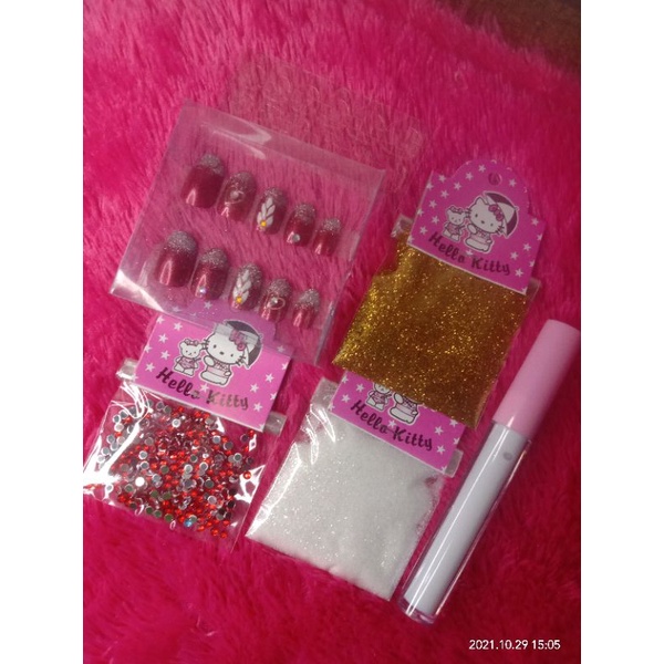 paket hemat kuku palsu.gems.gliter