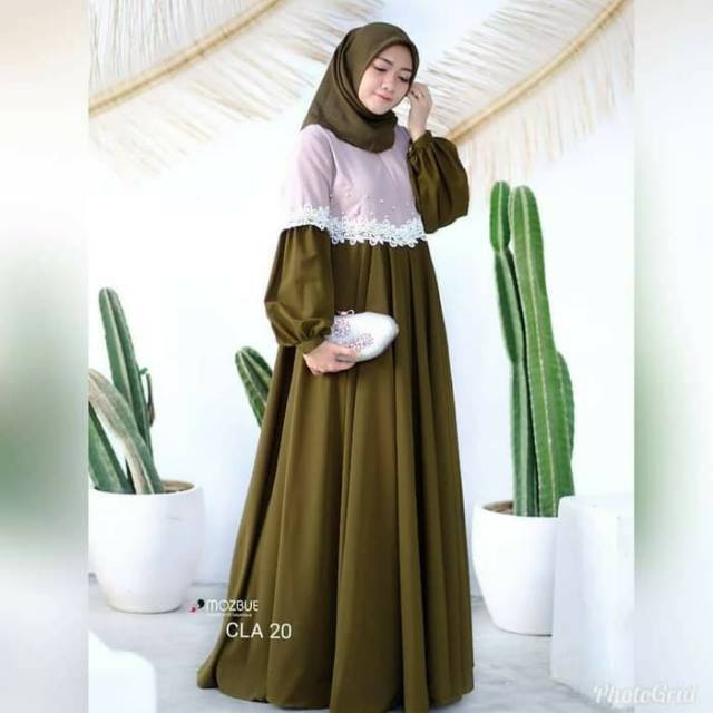 NEW CLARISSA DRESS MUSLIM |BAJU GAMIS WANITA TERBARU MURAH BERKUALITAS