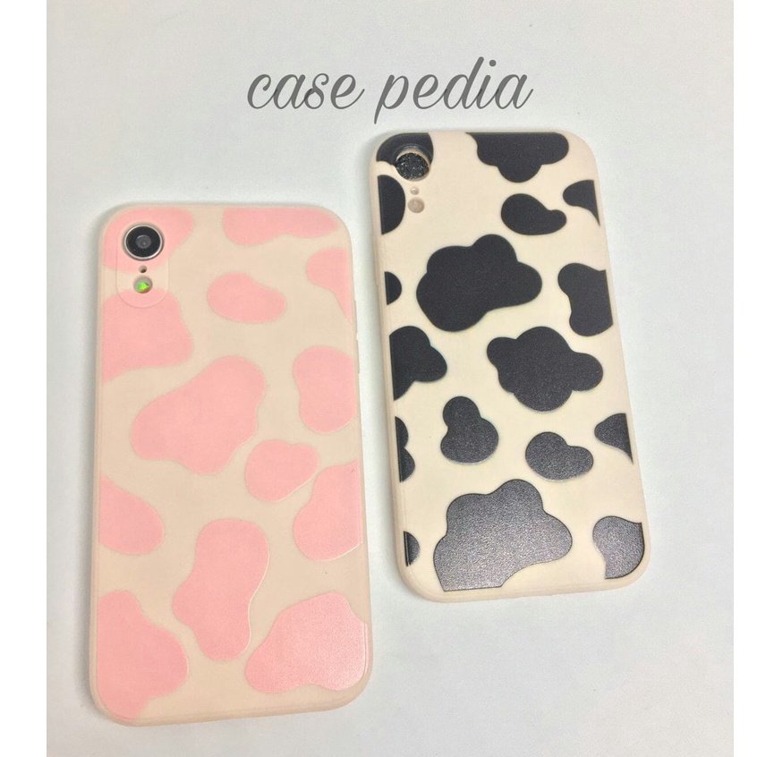 Case Casing OPPO A3s A5s A5 A7 A12 A5 A9 2020 A1k A52 / A72 / A92 SoftCase Motif Kulit Sapi Silikon Casing Square Edge