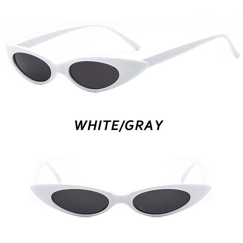 （YUZHU）COD Bayar Di Tempat Kacamata Hitam Wanita dan Pria Retro Cat Eye Small Sunglasses Women/Men Eyeglasses