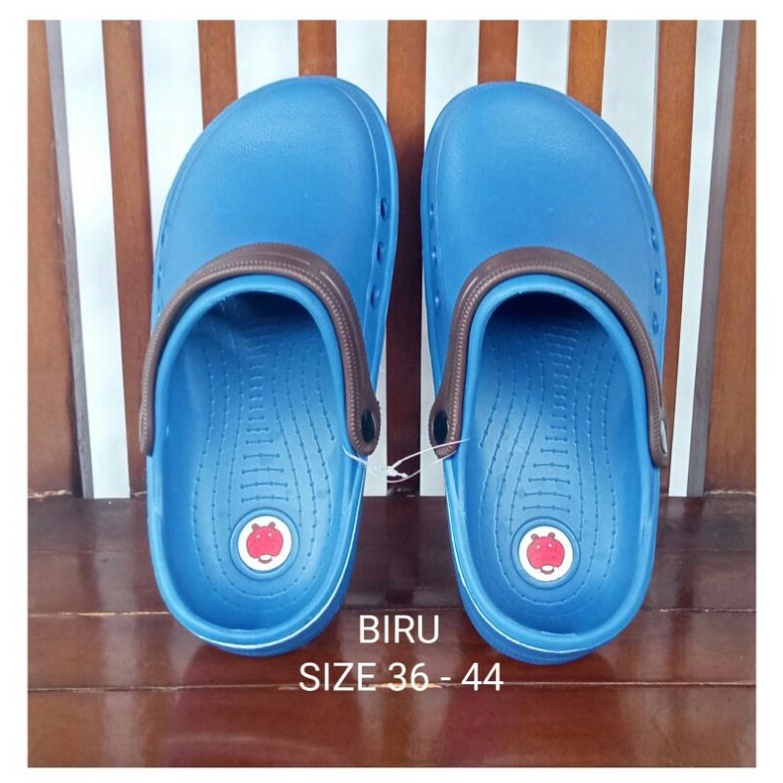 Sandal Kodok Biru Hema, Sandal Perawat Dokter Crocs, Sandal Kamar Mandi Anti Slip, Sandal Pabrik