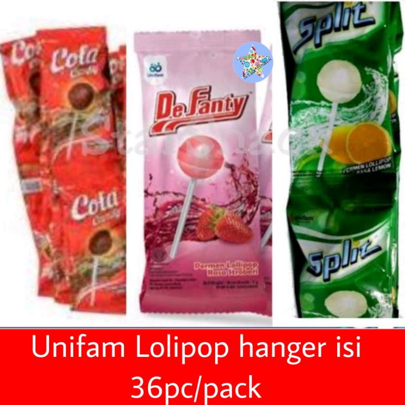 

De Fanty Unifam Lolipop isi 36pc
