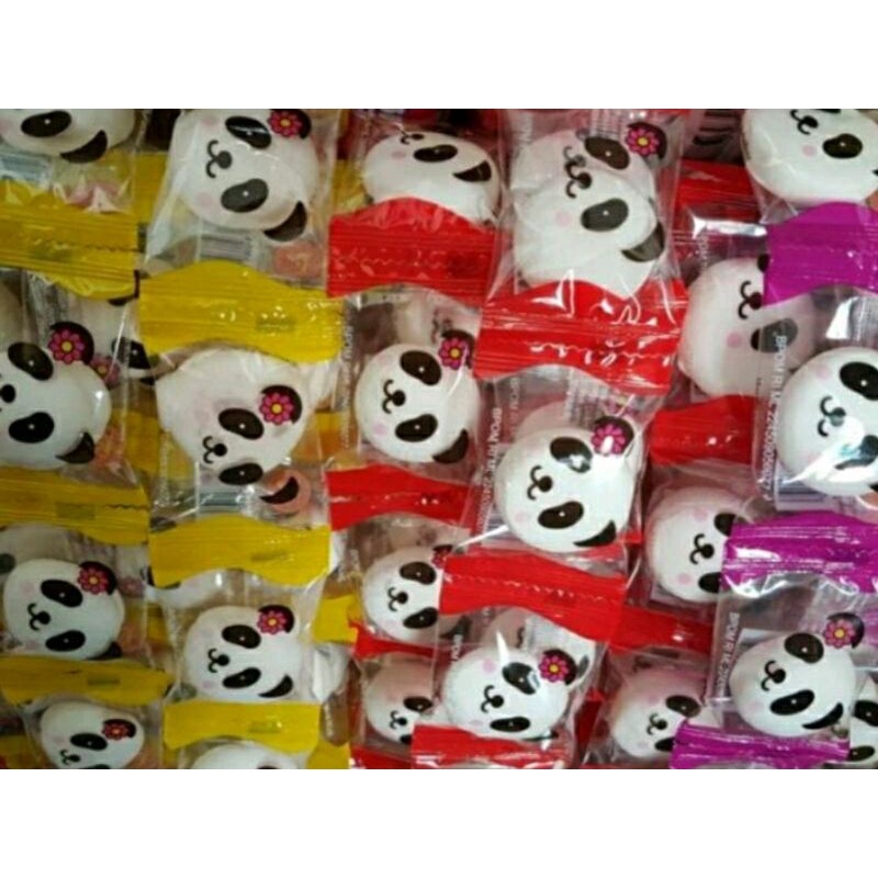 ✔MURAH Marshmallow Panda Isian Selai Strawberry 70pcs ( by Naraya )/ Bekal Sekolah / Marshmellow Lucu / Permen Marshmallow Imut