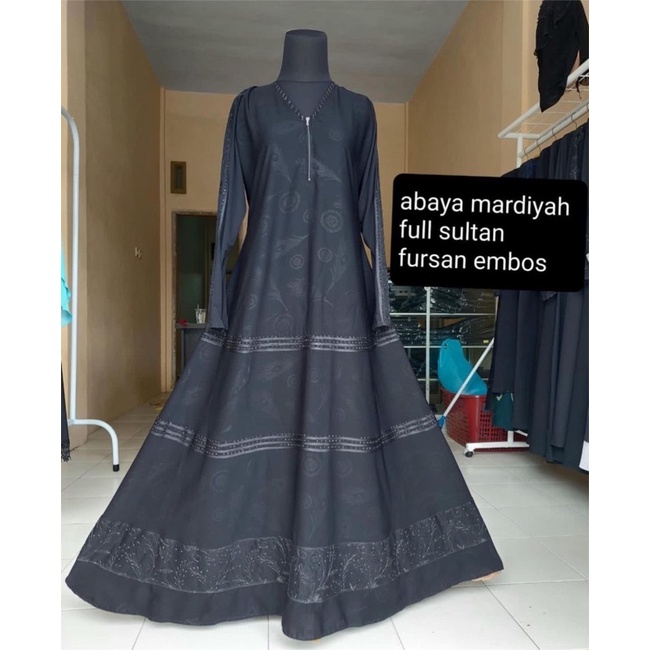 Abaya saudi Mardiyah bahan fursan embos by fahimy niqob