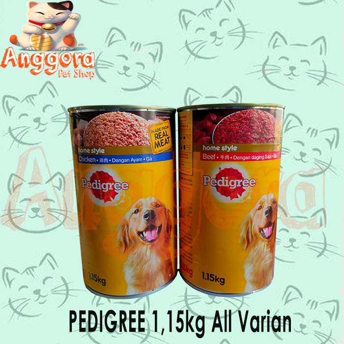 Makanan Anjing basah Pedigree Kaleng 1,15kg All Varian