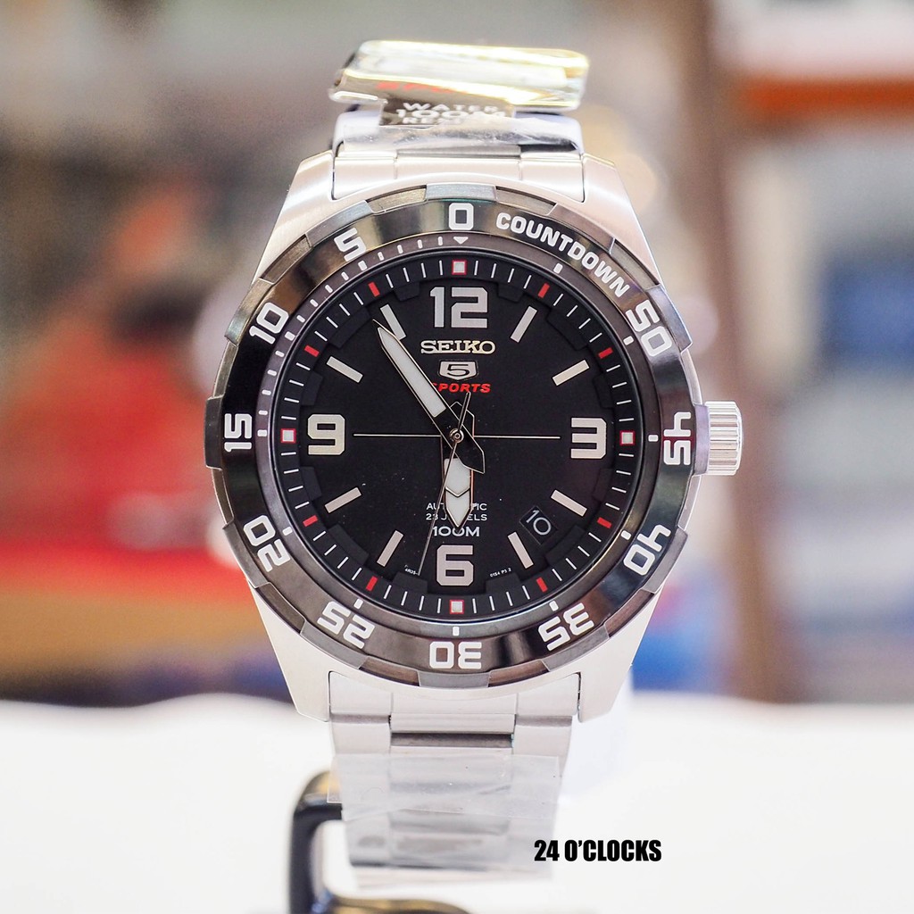 Seiko 5 Sports SRPB81K1 Black Dial Countdown - Jam Tangan Pria SRPB81