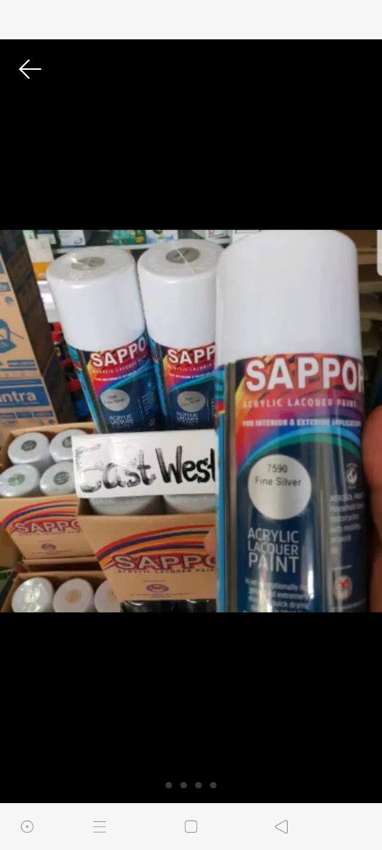 Fine Silver 7590 Dasaran Silver -- Sapporo Spray Paint Cat Semprot Aerosol