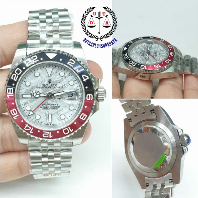 jam tangan pria rolex gmt master ll autometik mesin swiss kualitas original