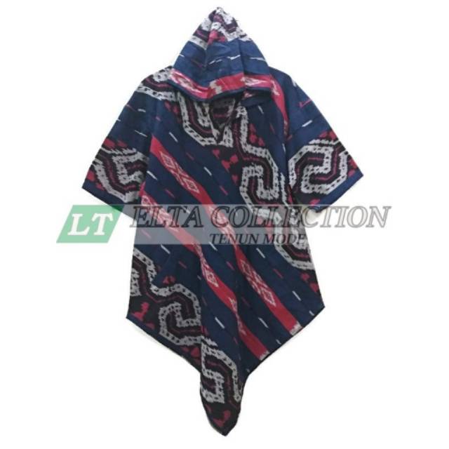 Switer etnik Ponco tenun Hoodie etnik tenun