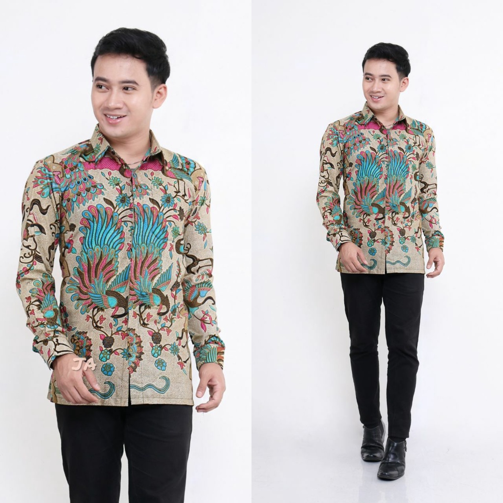 KEMEJA BATIK LENGAN PANJANG - PAKAIAN PRIA - KEMEJA FORMAL - BAJU BATIK - BATIK NUANAS