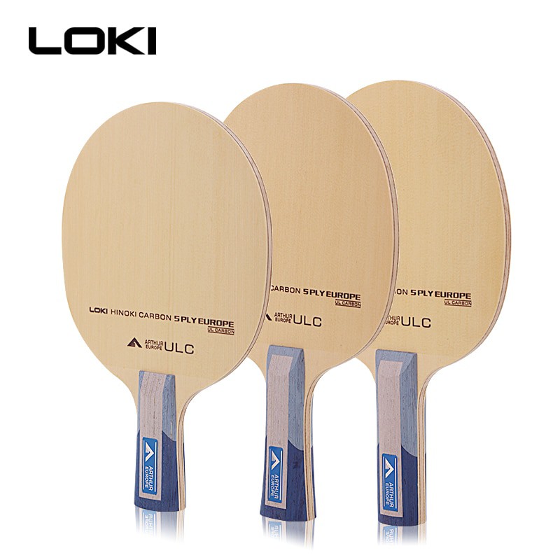 LOKI Arthur EURO ULC Blade Bet Kayu Tenis Meja Professional 5 Ply Hinoki Carbon Pingpong Fast Attack