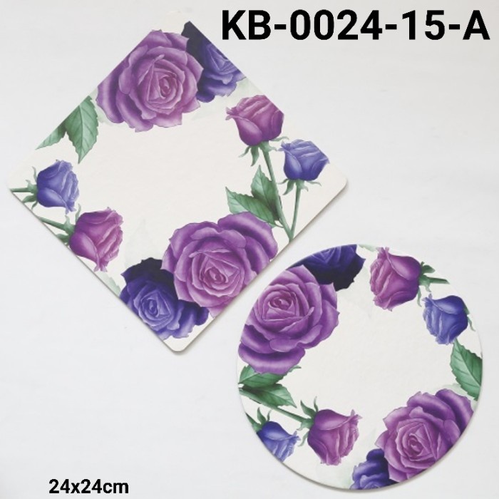 

GR-KB-0024-15 GROUP 1 CAKE BOARD ALAS KUE KOTAK BULAT 24CM BUNGA DAUN EKSKLUSIF