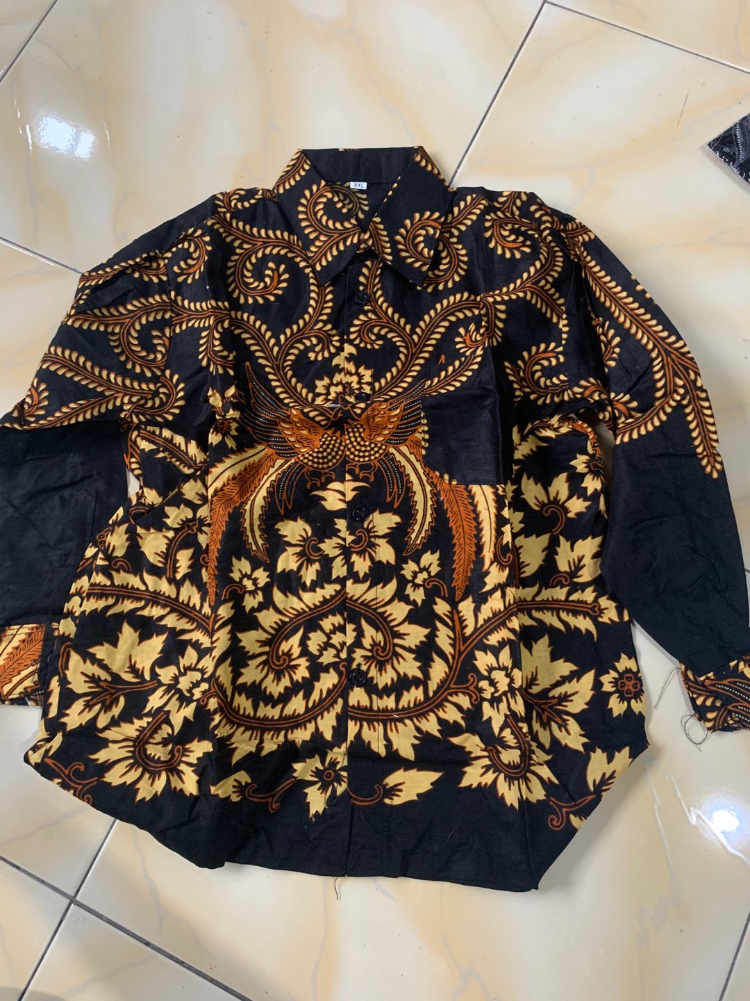 Batik Couple Keluarga Sania Ruffle Ori Ndoro Jowi Dnt Motif Pare Ngadek