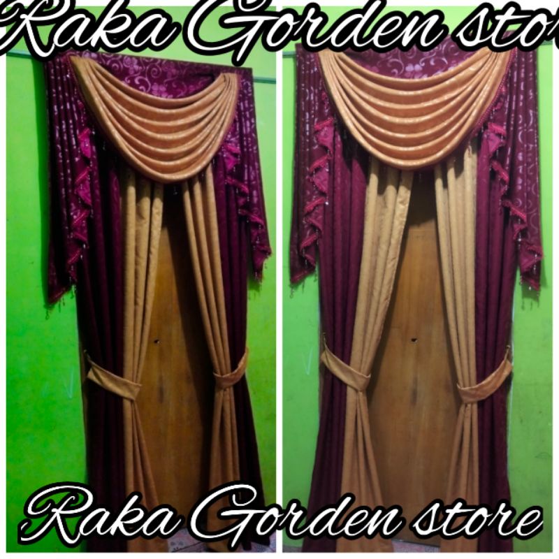 gorden pintu kamar tidur satu set