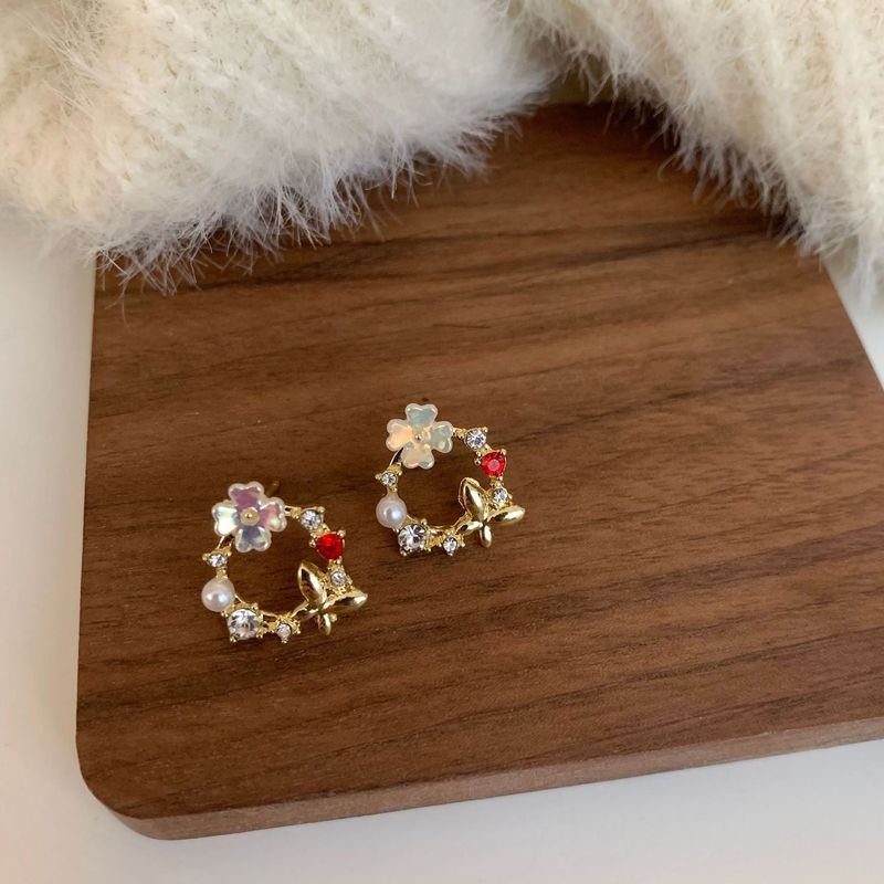 Co Co Anting Tusuk Silver 925 Desain Bunga Untuk Wanita