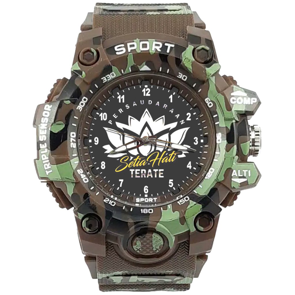 {Istimewa} Jam Tangan PERSAUDARAAN SETIA HATI TERATE - SH 14 Coklat Army Water Resistant