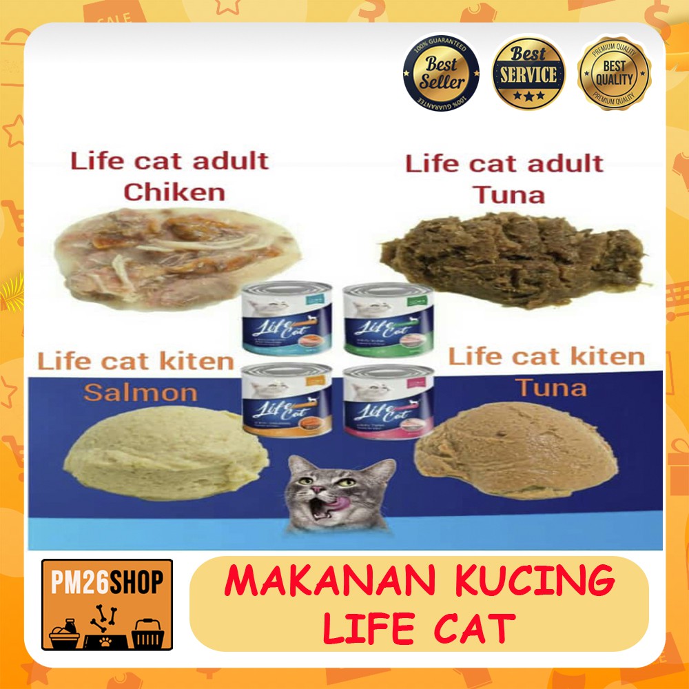 Cat Food Makanan Kucing Life Cat Kitten Kaleng 400 Gr