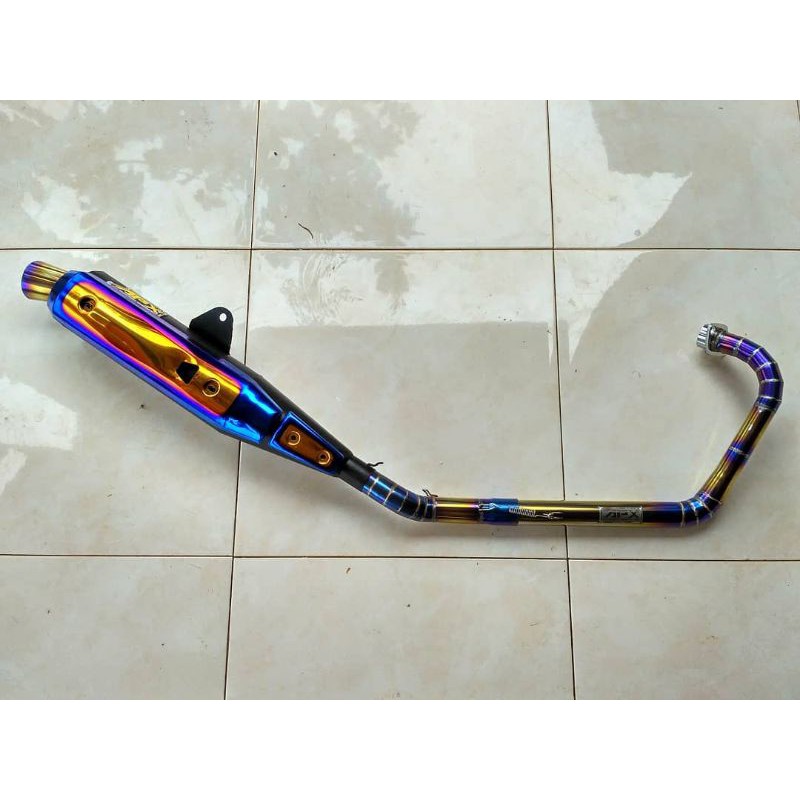 knalpot tsukigi leher full cacing Vixion, cbr