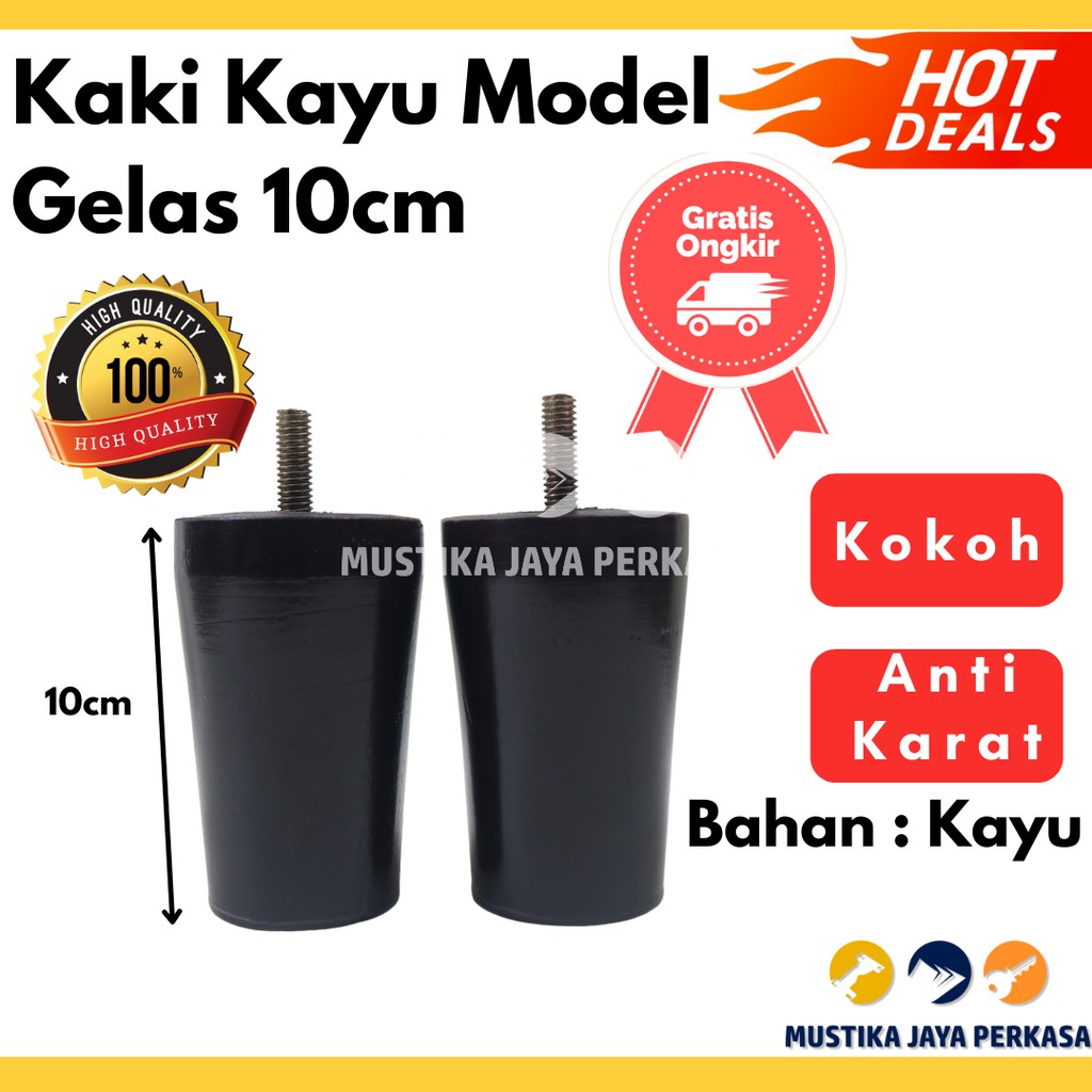 Kaki Sofa Kayu Model Gelas