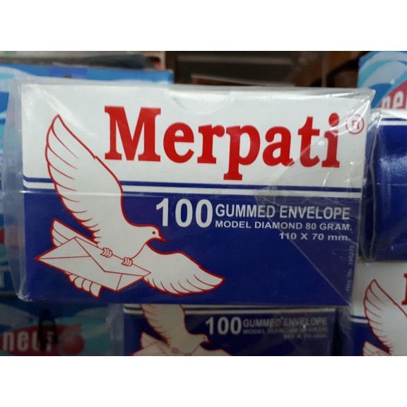 

Amplop MERPATI Putih Polos 110x70mm 80gsm/Amplop Surat