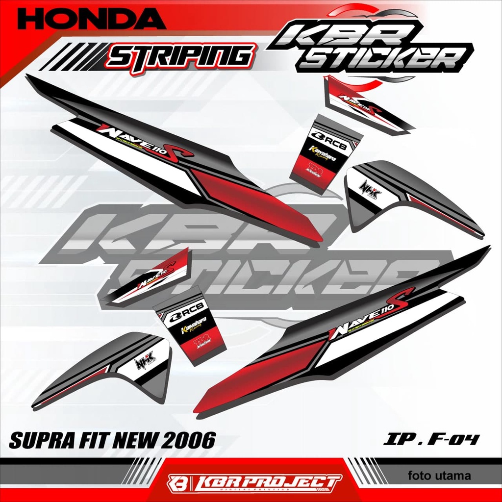 (COD) STICKER STRIPING SUPRA FIT NEW - STRIPING HONDA SUPRA FIT NEW.04 SUPRA FIT NEW / FIT X / FIT S