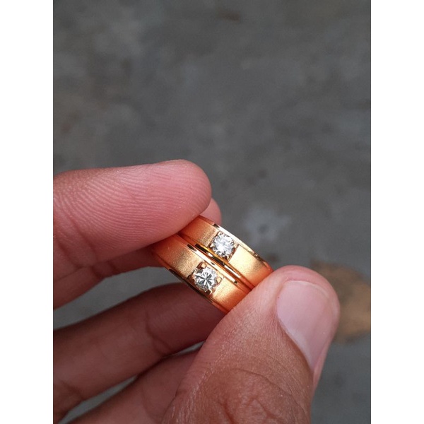 Cincin couple perak berlian..