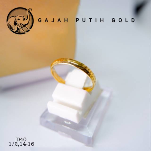 0,5gr Cincin Model Pipa Betengan Asir Emas Asli kodeN10511-16