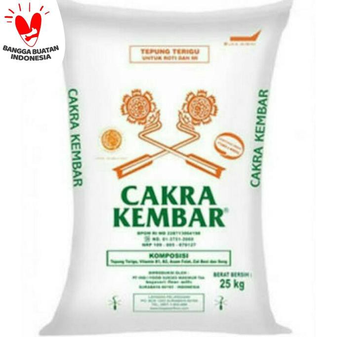

Tepung Terigu Cakra Kembar 25Kg (Via Gojek Only)