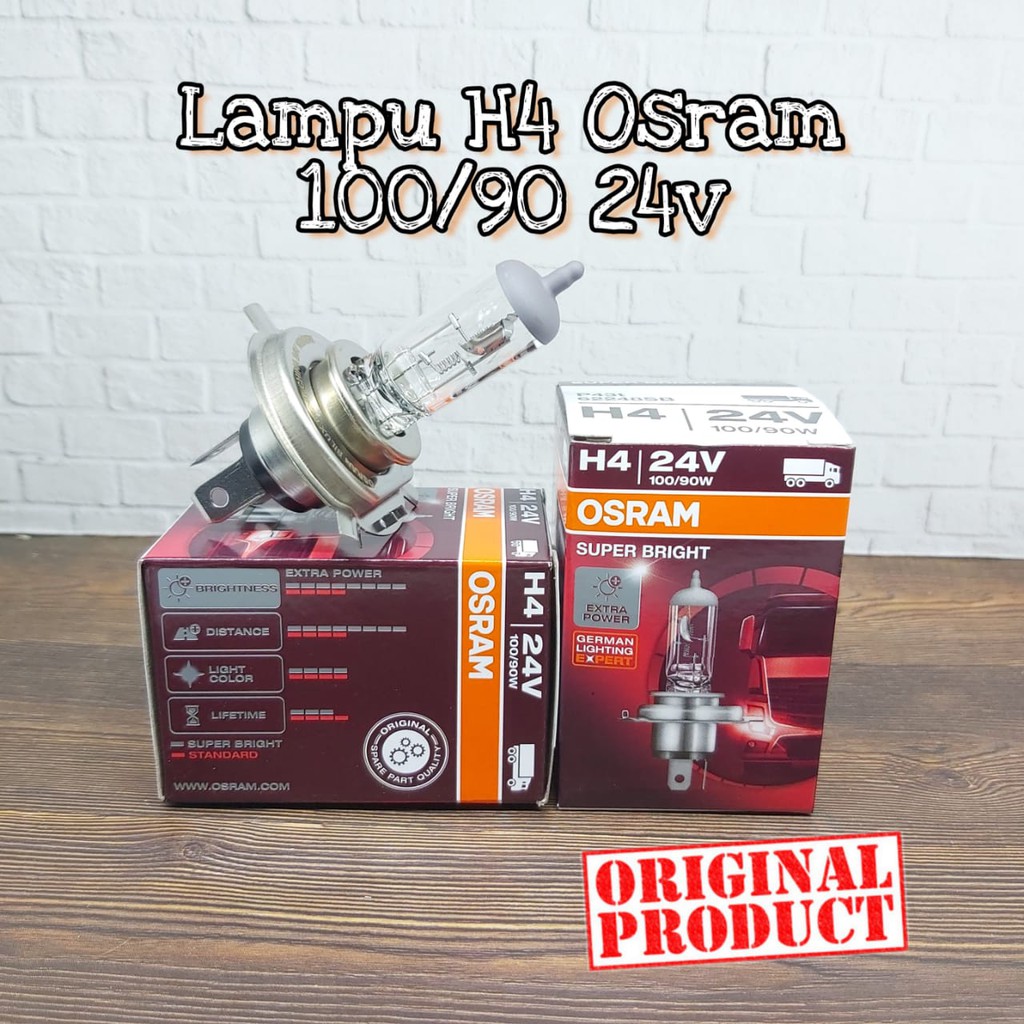 BOHLAM HALOGEN OSRAM / LAMPU OSRAM H4 60/55 100/90 12V ORIGINAL HIGH QUALITY