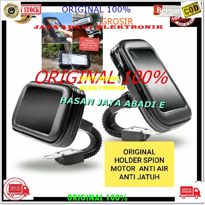 J146 HOLDER SEPEDA MOTOR 6.5 INCI SPION WATERPROOF STAND MOUNT PENGAMAN GANTUNGAN HP PEGANGAN GPS JEPIT KACA PENJEPIT JEPITAN BREKET BRACKET SPION MOTOR WATERPROOF COCOK BUAT OJOL ATAU PRIBADI AGAR LEBIH MUDAH SAAT MENGGUNAKAN MAP SANGAT AAN BISA