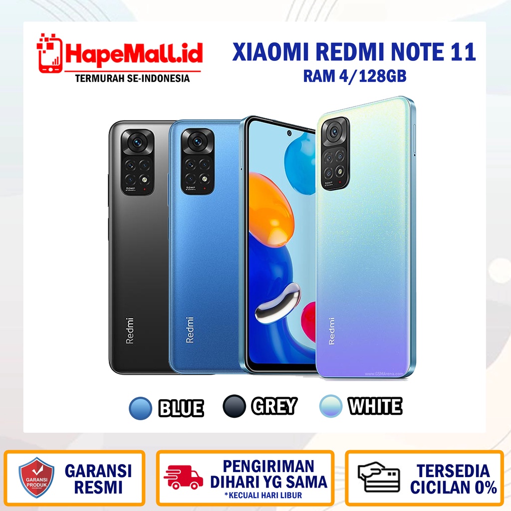 XIAOMI REDMI NOTE 11 RAM 4/128GB GARANSI RESMI TAM TERMURAH