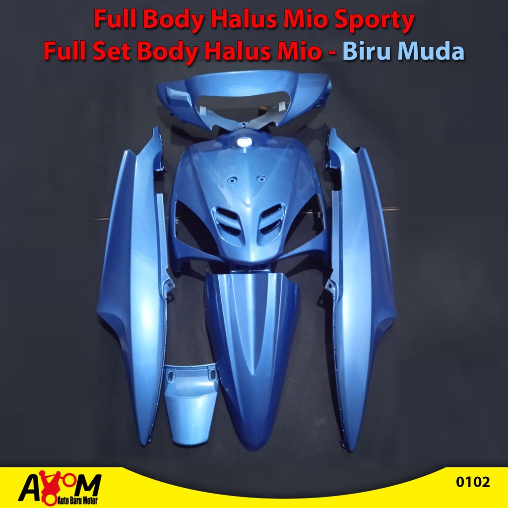 102 Full Body Halus Mio Sporty Full Set Body Halus Mio - Biru Muda