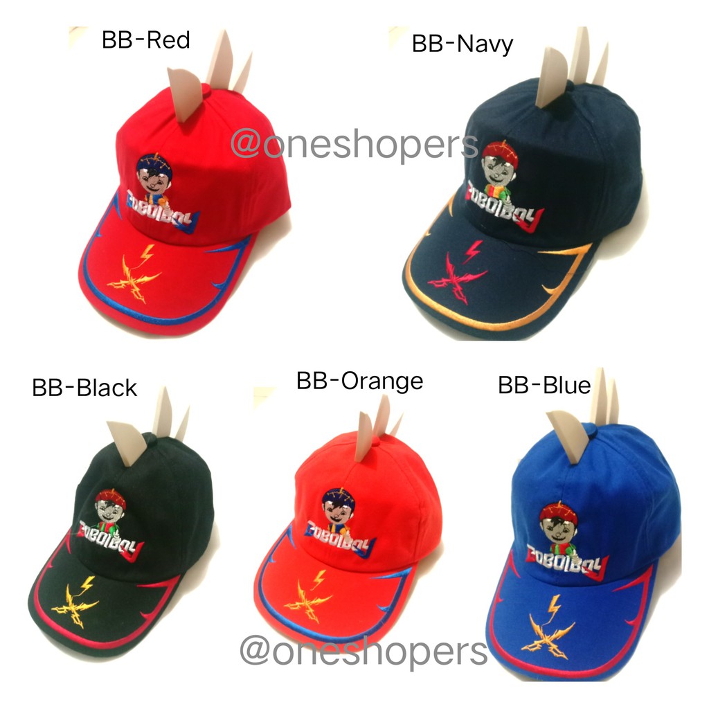 TOPI ANAK KARAKTER BOBOIBOY BORDIR TERBARU/ TOPI BOBOIBOY TERBAIK