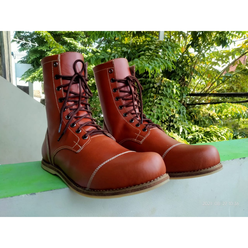 PROMO SEPATU SAFETY CLASSIC SEPATU TIMBERLAND LEATHER GENUINE MOC TOE BOOTS GENUINE