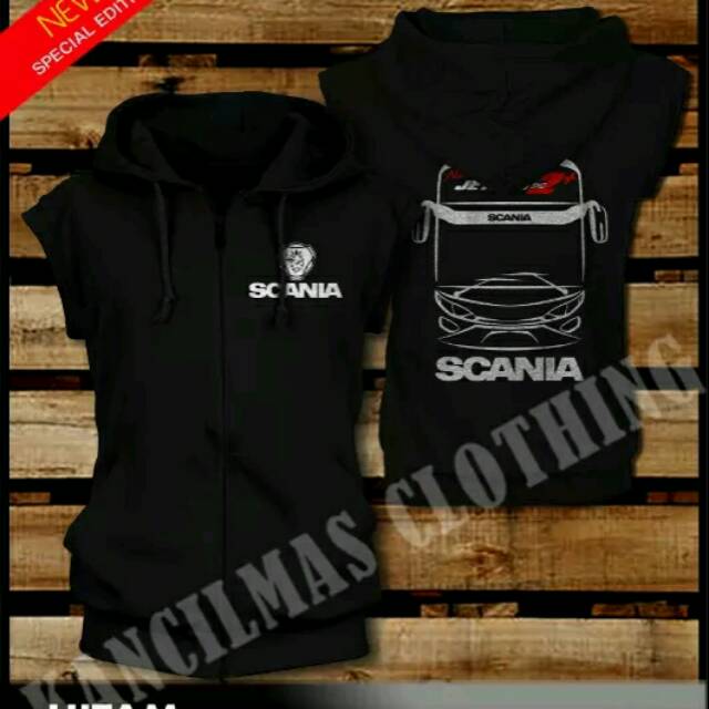 Jaket Rompi Scania JetBus 2Shd Warna Hitam