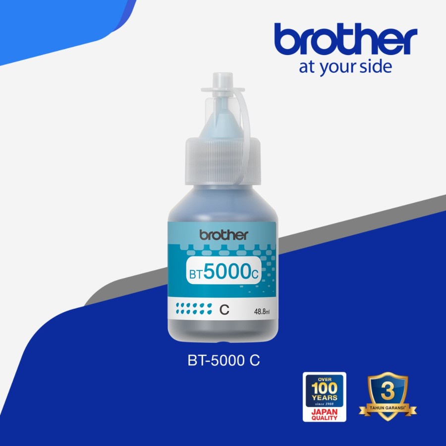 CYAN Brother BT5000C Tinta Printer - Ink Cartridge BIRU 100% ORIGINAL BT5000