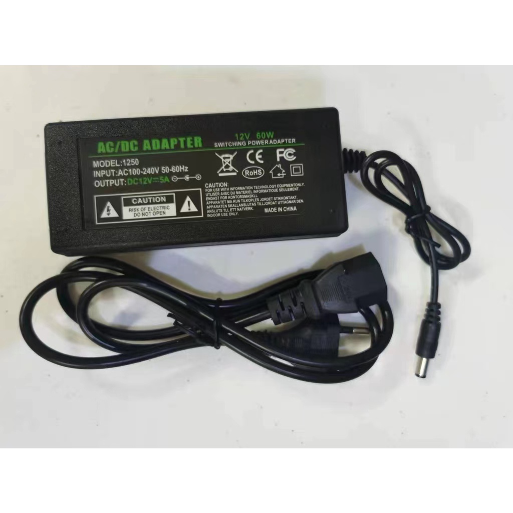 ADAPTOR DC 12V 2A 3A 5A MURNI TRAFO POWER SUPPLY UNTUK LAMPU STRIP ALL CCTV DVR HDD ADP PSU BNC DRAT