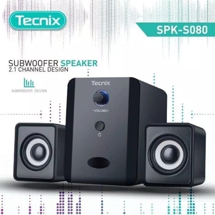 Speaker USB Multimedia With Subwoofer Original Tecnix SPK-S080