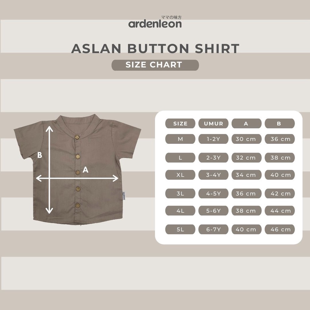 Ardenleon Boys Aslan Button Shirt Atasan Anak