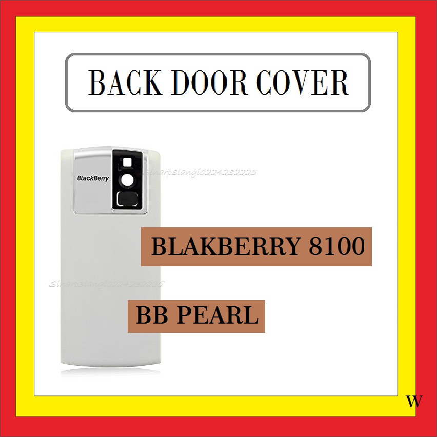 BACK DOOR TUTUP BELAKANG COVER BB 8100 BLACKBERRY PEARL WHITE ORI 700705