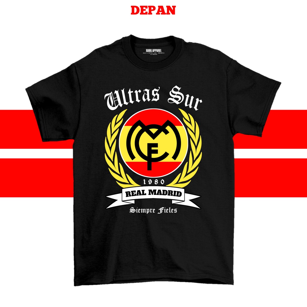 Tshirt Kaos Ultras Sur Real Madrid MERCH -  HITAM