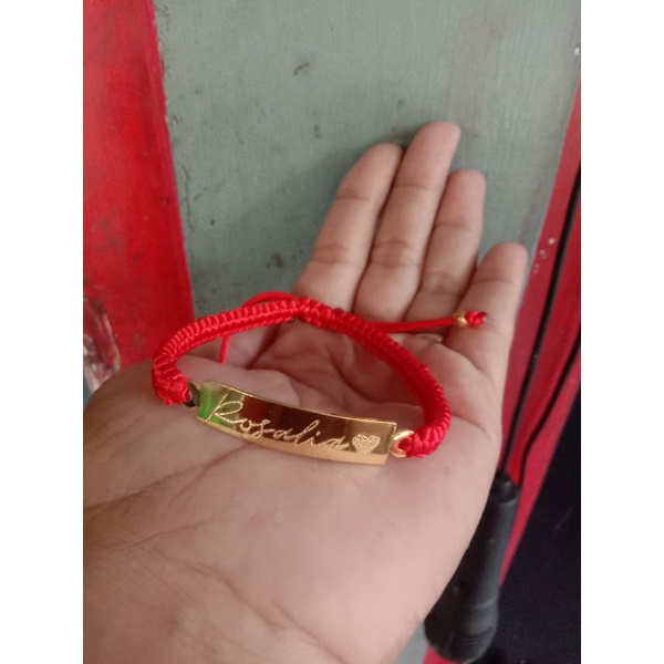 gelang tali nama titanium