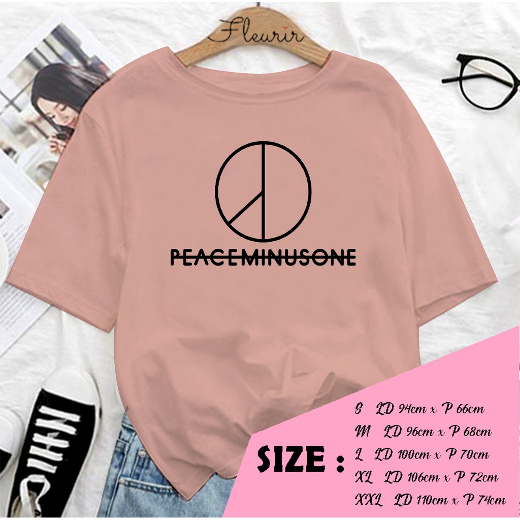 FLEURIR - KAOS PEACEMINUSONE GDRAGON KPOP KATUN KAOS OVERSIZE WANITA DEWASA